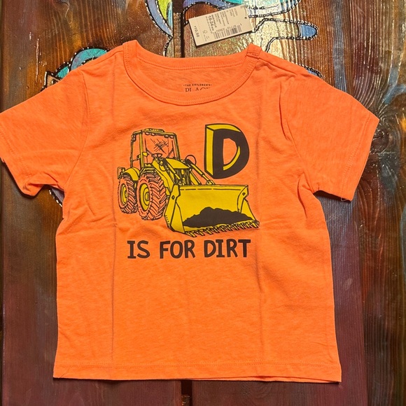 The Children's Place Other - The Children's Place Orange Bulldozer Tee